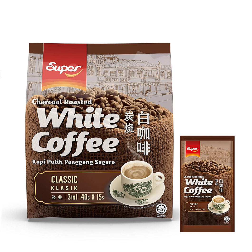 SUPER Charcoal Roasted White Coffee Classic - (3 in 1 Sachets - 15 packs)