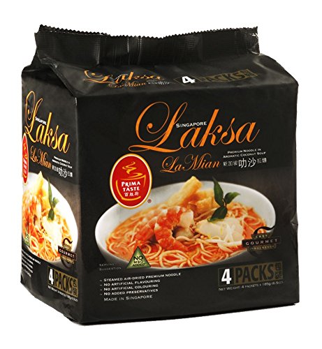 Prima Taste Singapore Laksa Lamian Noodles, 6.2 Oz Each (Pack of 4)